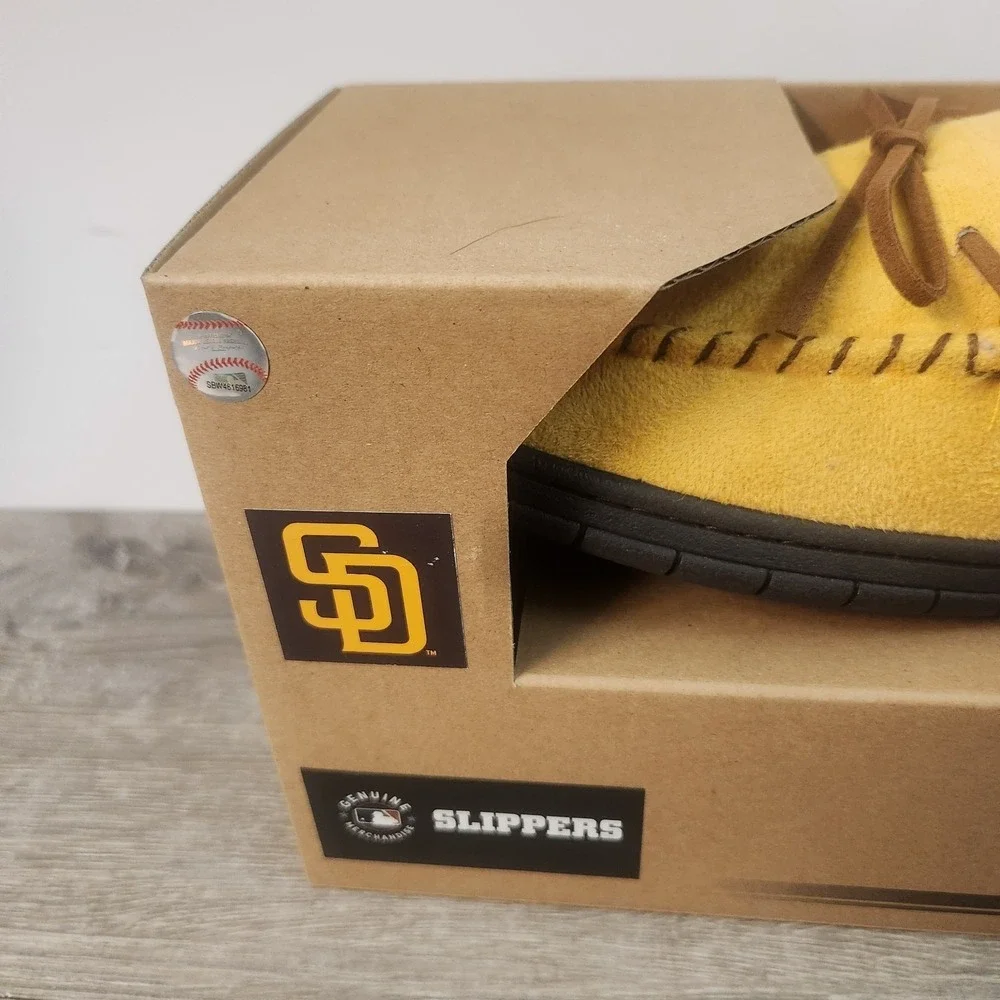 San Diego Padres MLB Baseball Slippers Moccasins Men's Extra Large Size‎ 13-14